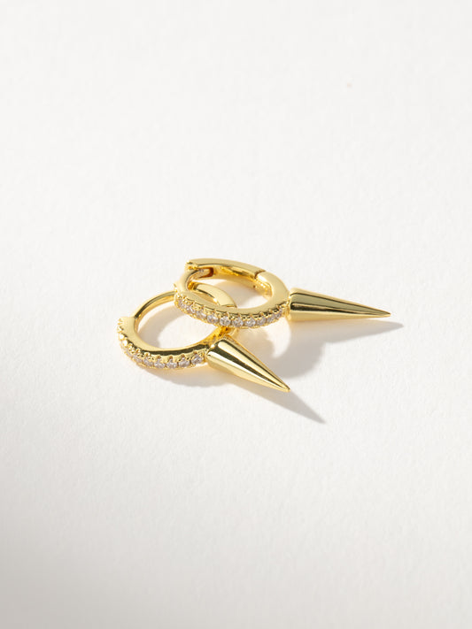 Killer Spike Huggie Earrings | Gold | Product Image | Uncommon James