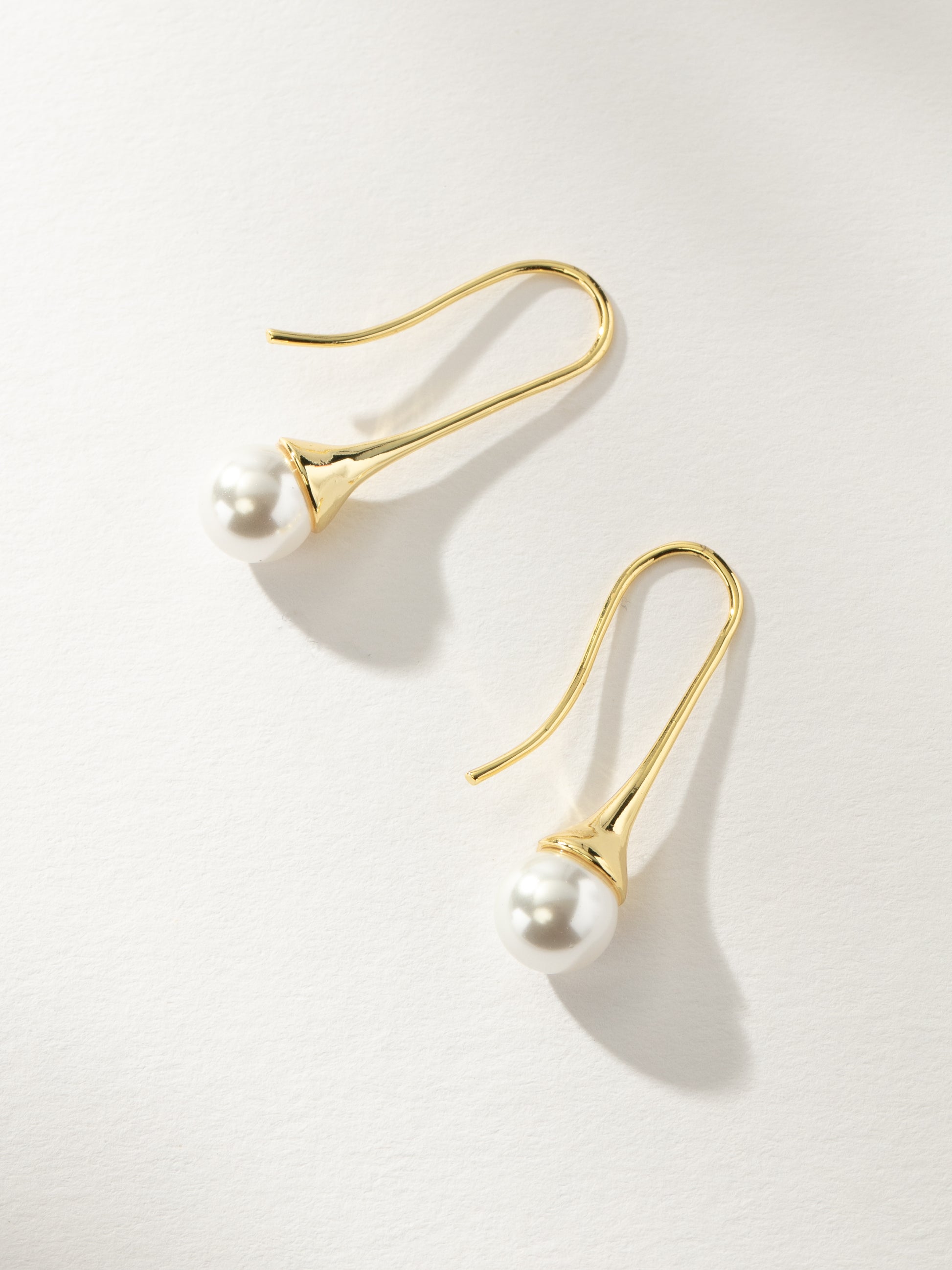 Gold Pearl Teardrop Earrings Pearl Earrings Uncommon James
