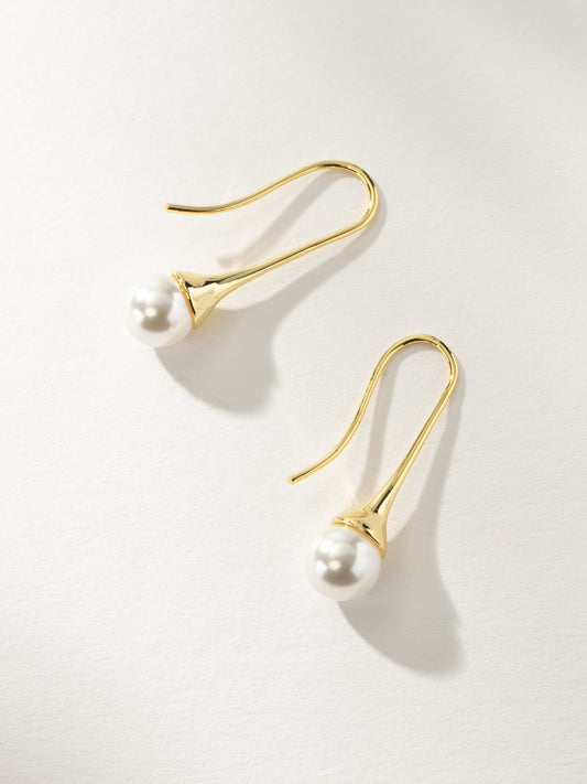 Pearl Teardrop Earrings | Gold | Product Image | Uncommon James