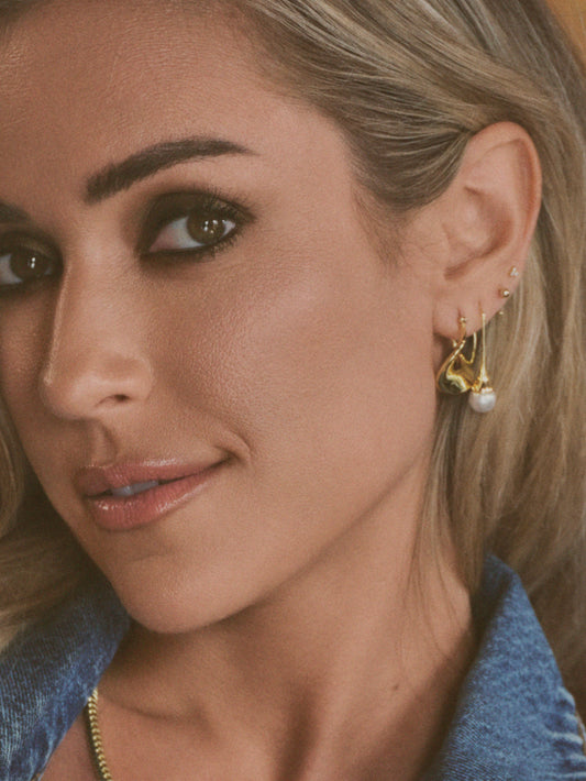 Pearl Teardrop Earrings | Gold | KC Image | Uncommon James