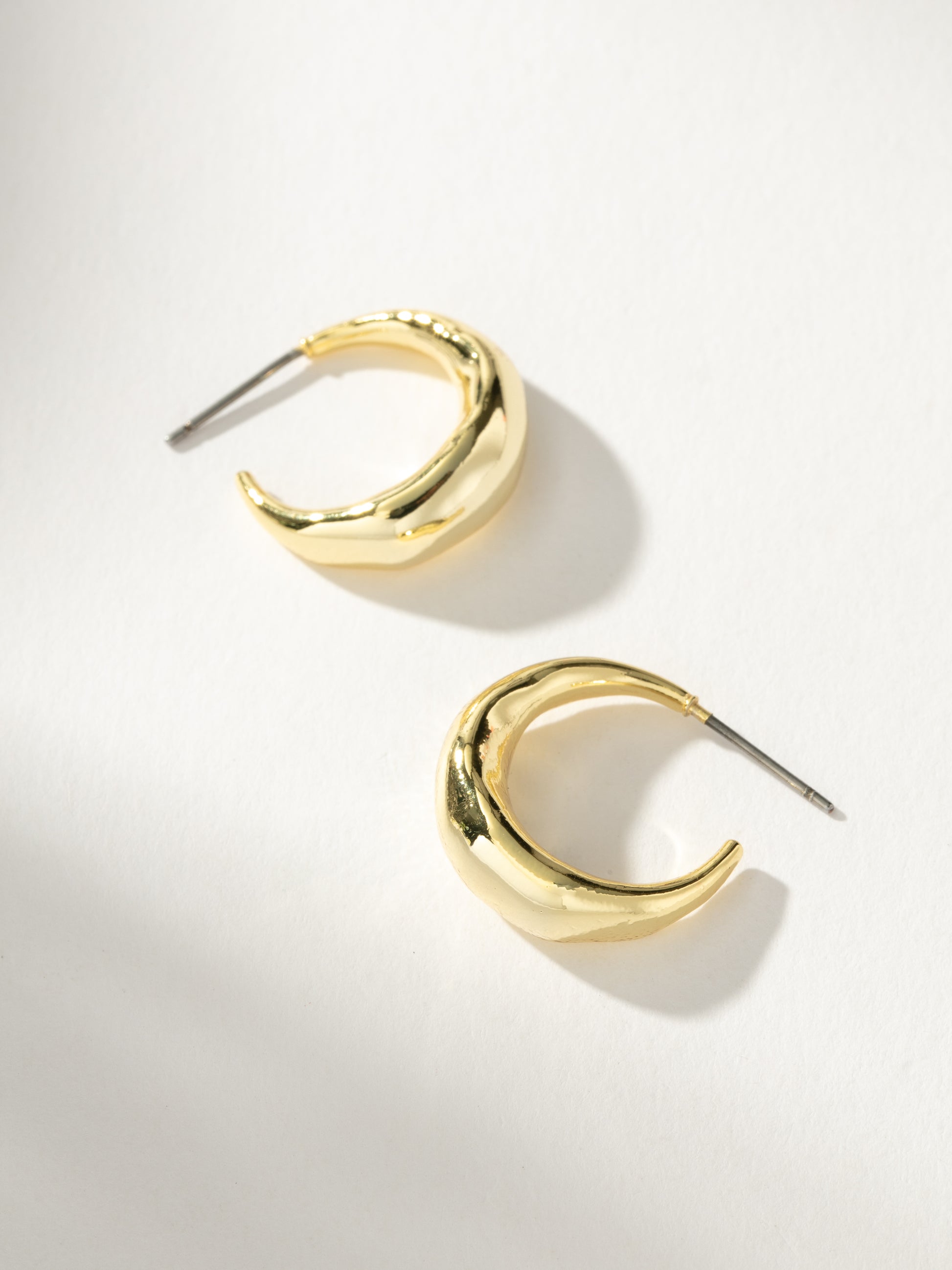 Textured Dome Hoop Earrings | Gold | Product Image | Uncommon James