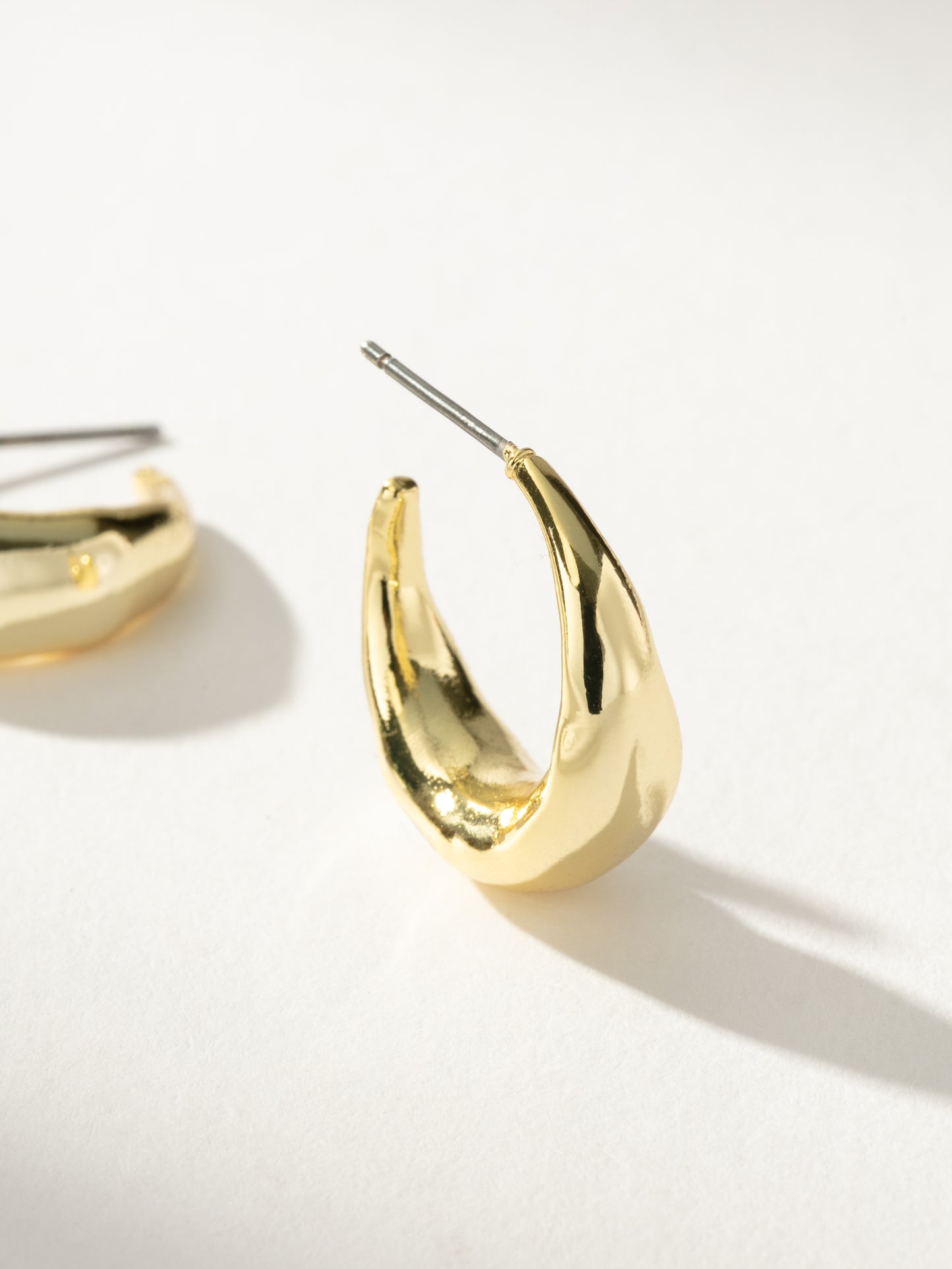 Textured Dome Hoop Earrings | Gold | Product Detail Image | Uncommon James