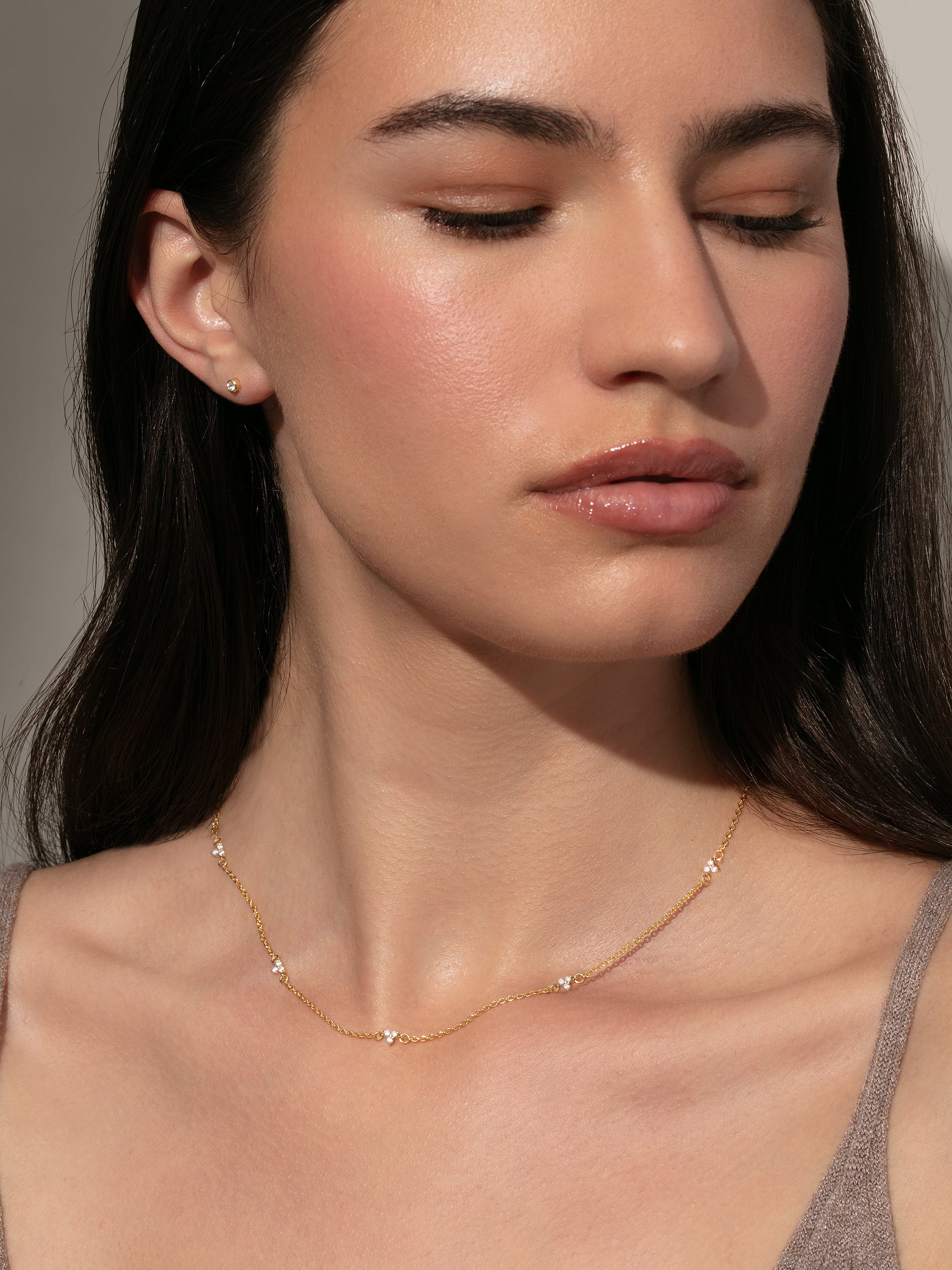 In Bloom Dainty Chain Necklace | Gold | Model Image | Uncommon James