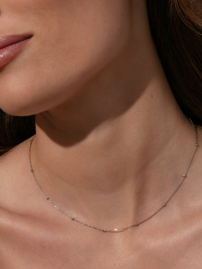 ["Satellite Chain Necklace ", " Silver ", " Model Image ", " Uncommon James"]