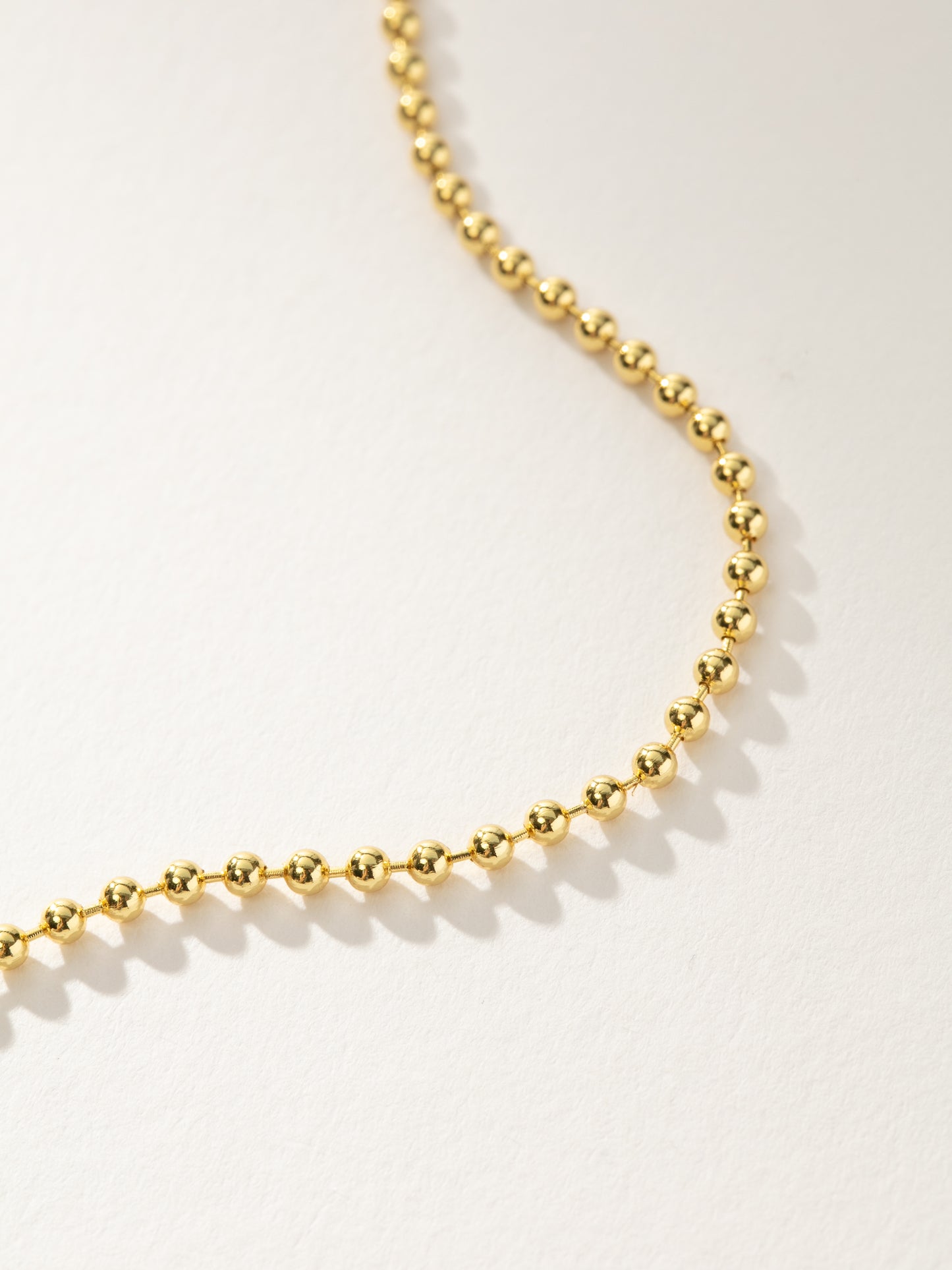 Simple Ball Chain Necklace | Gold | Product Detail Image | Uncommon James