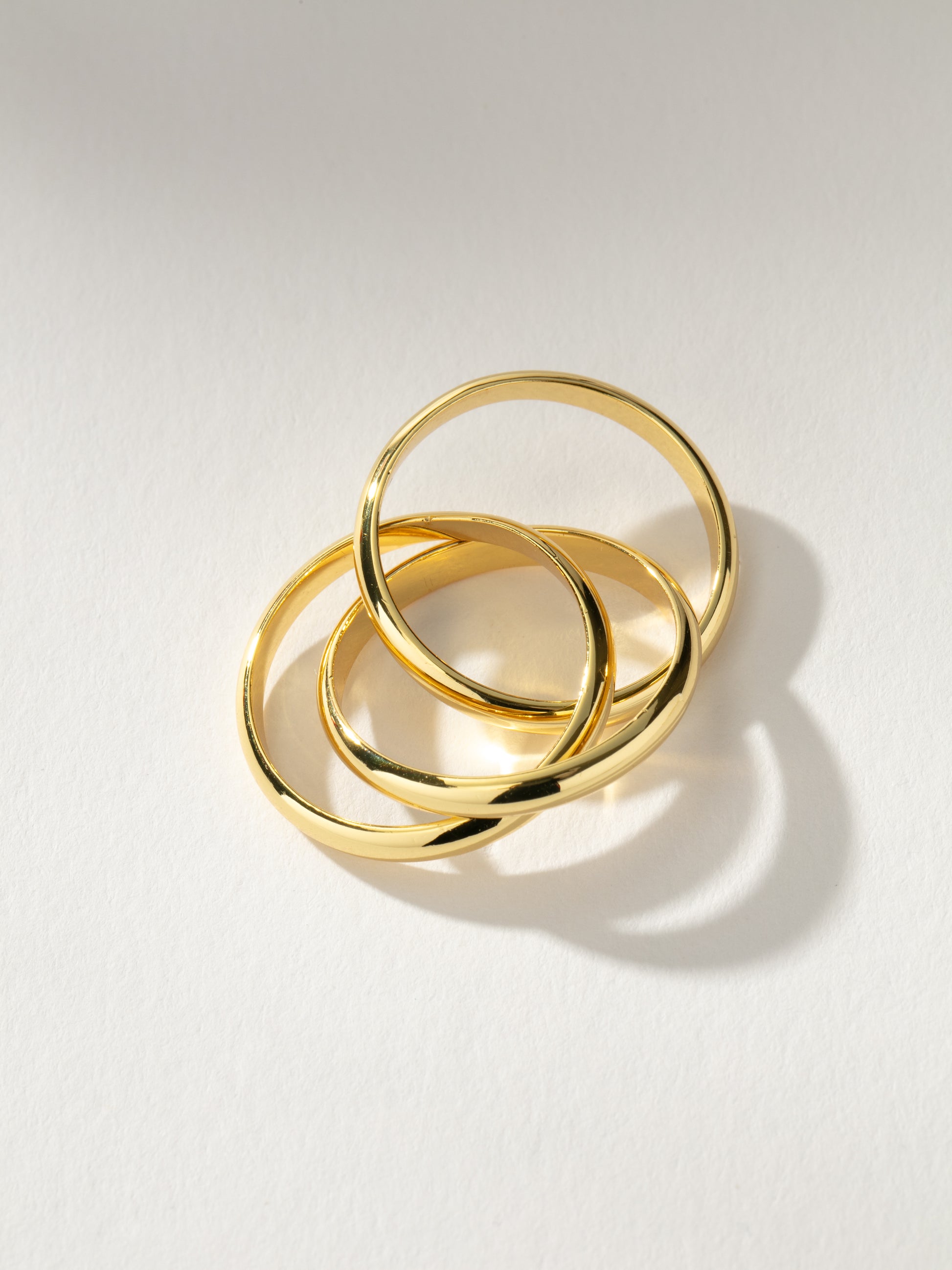 Layered Crossover Ring | Gold | Product Detail Image | Uncommon James