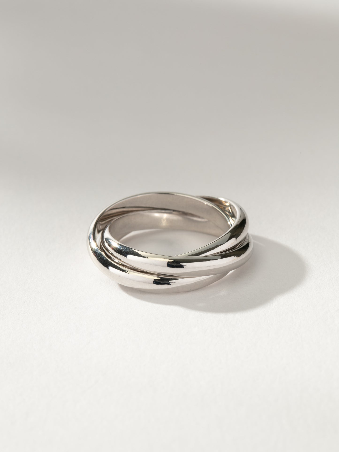 Layered Crossover Ring | Silver | Product Image | Uncommon James