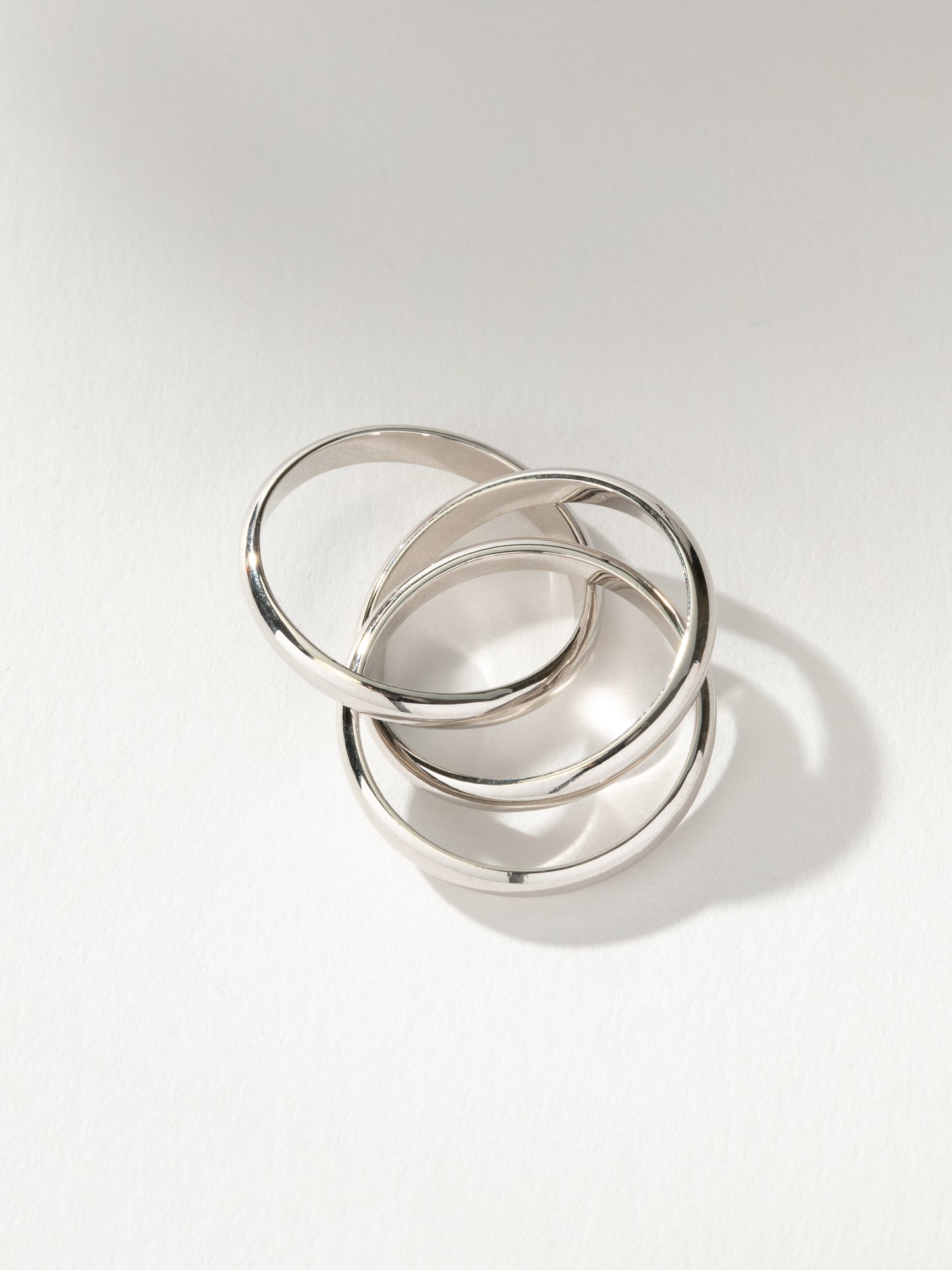 Layered Crossover Ring | Silver | Product Detail Image | Uncommon James