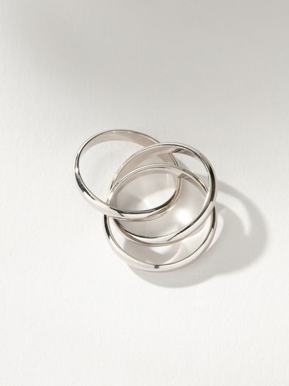 ["Layered Crossover Ring ", " Silver ", " Product Detail Image ", " Uncommon James"]