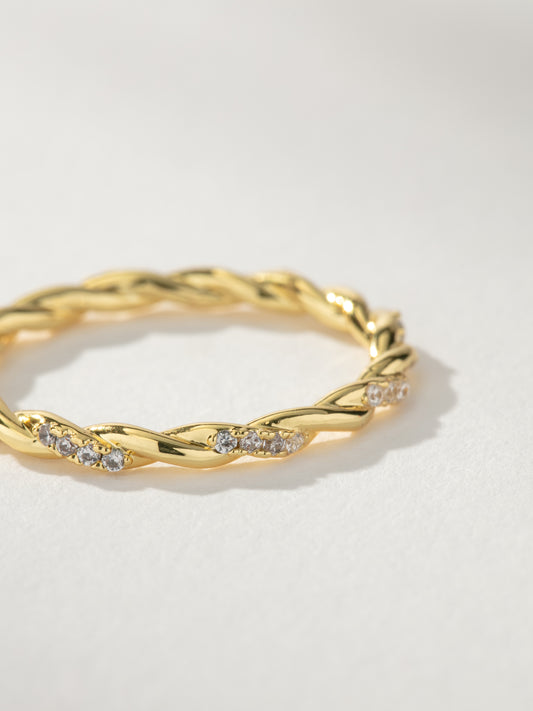 Dainty Twist Ring | Gold | Product Detail Image | Uncommon James
