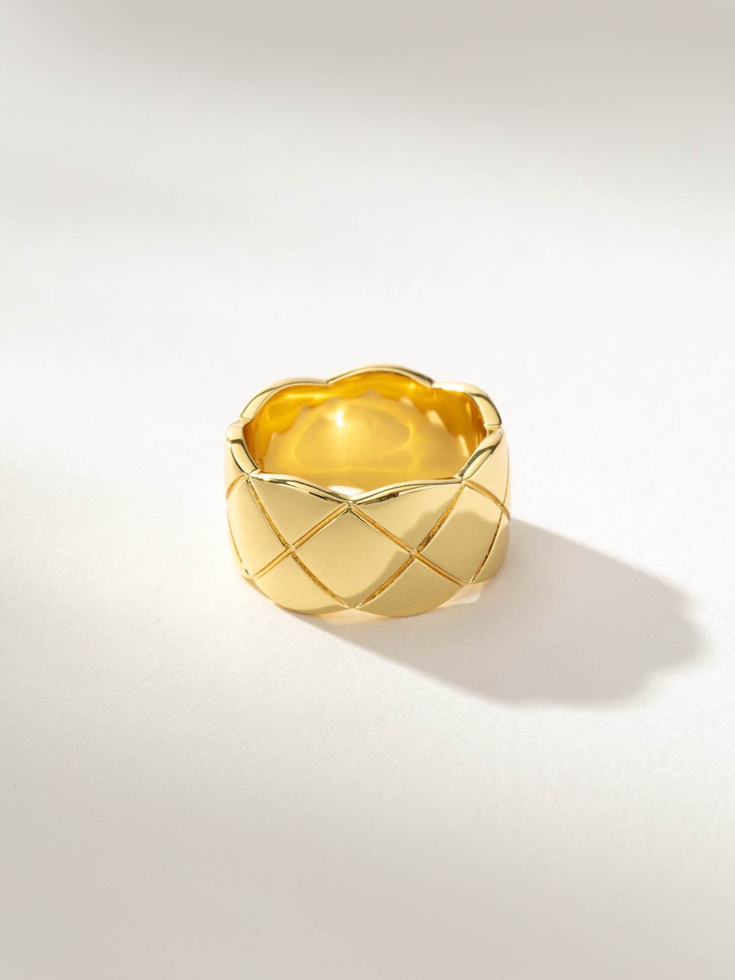 Quilted Ring | Gold | Product Detail Image | Uncommon James