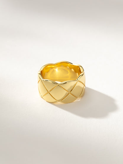 ["Quilted Ring ", " Gold ", " Product Detail Image ", " Uncommon James"]