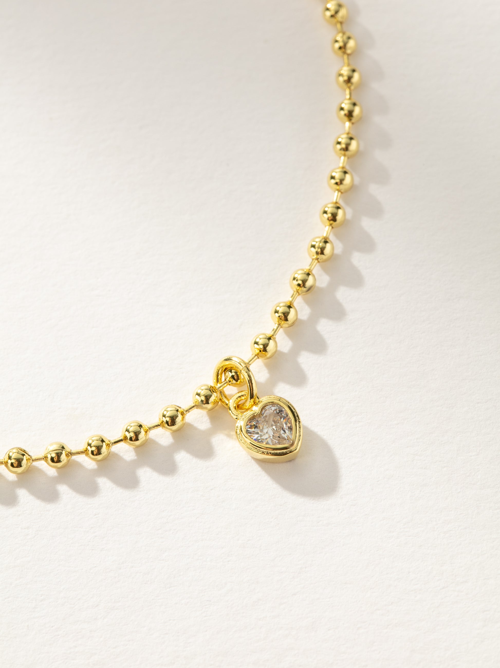 Crystal Heart Bracelet | Gold | Product Image | Uncommon James