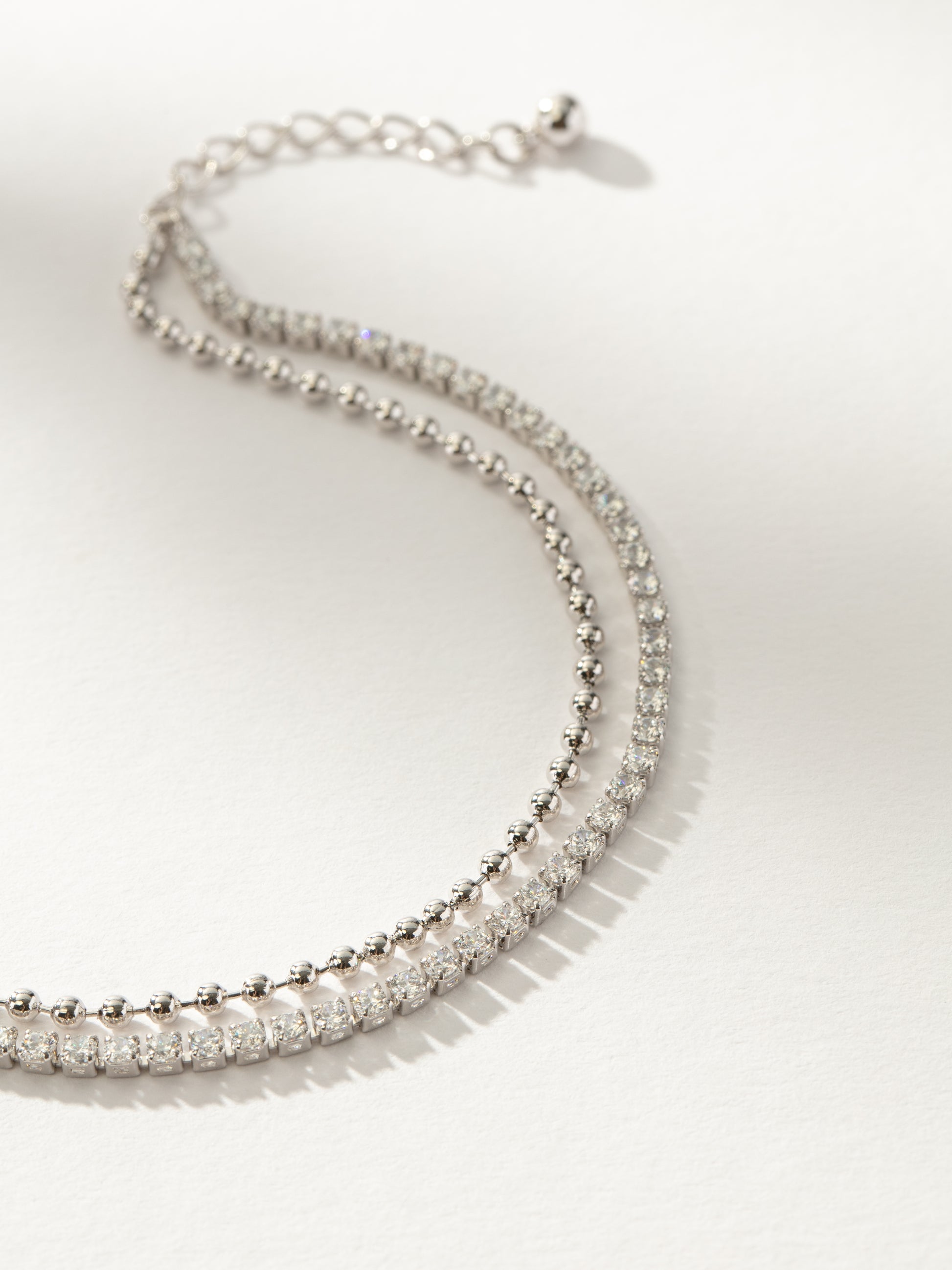 Happy Hour Layered Tennis Bracelet | Silver | Product Image | Uncommon James 