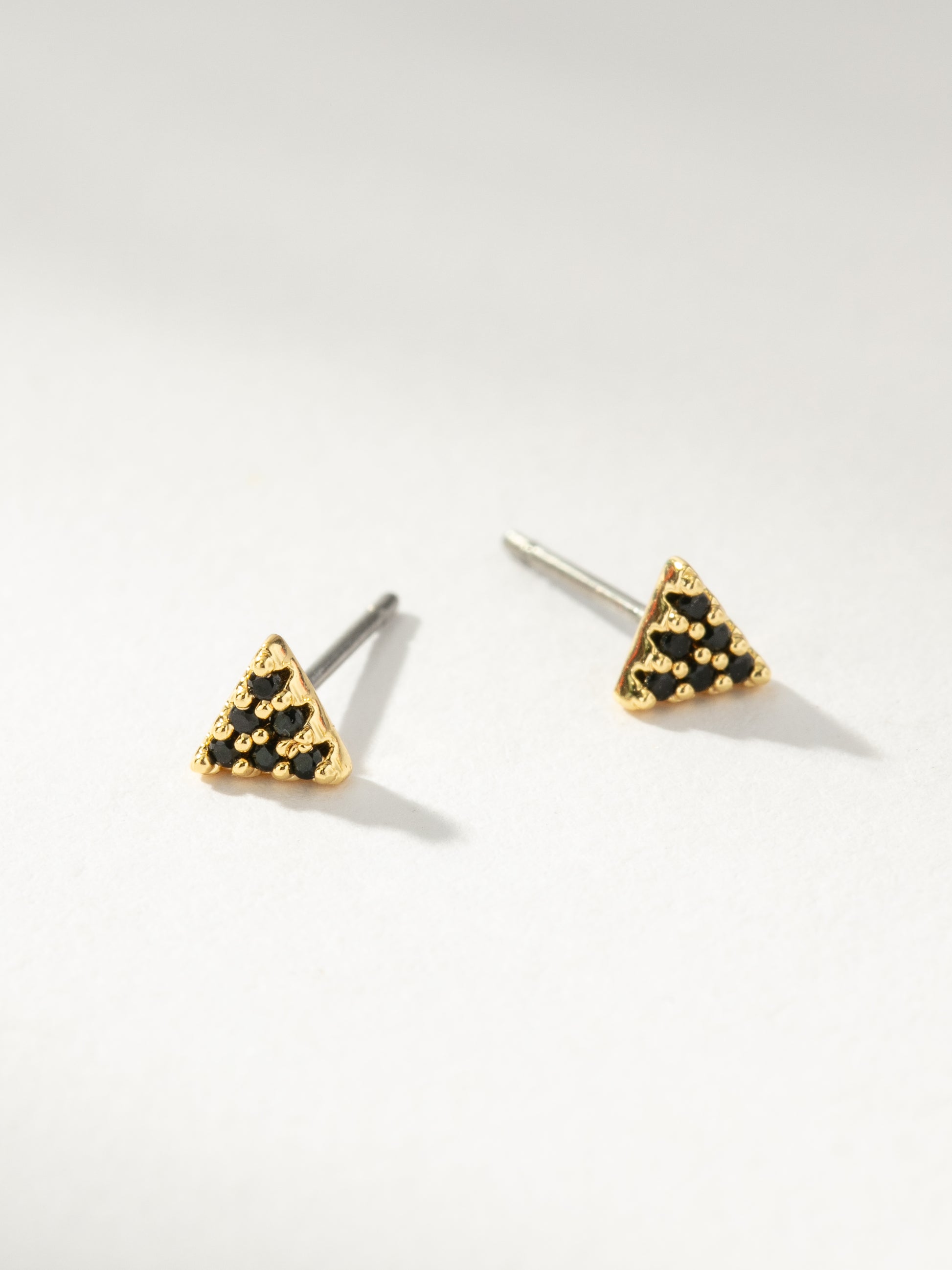 Black Beauty Triangle Stud Earrings | Product Image | Uncommon James