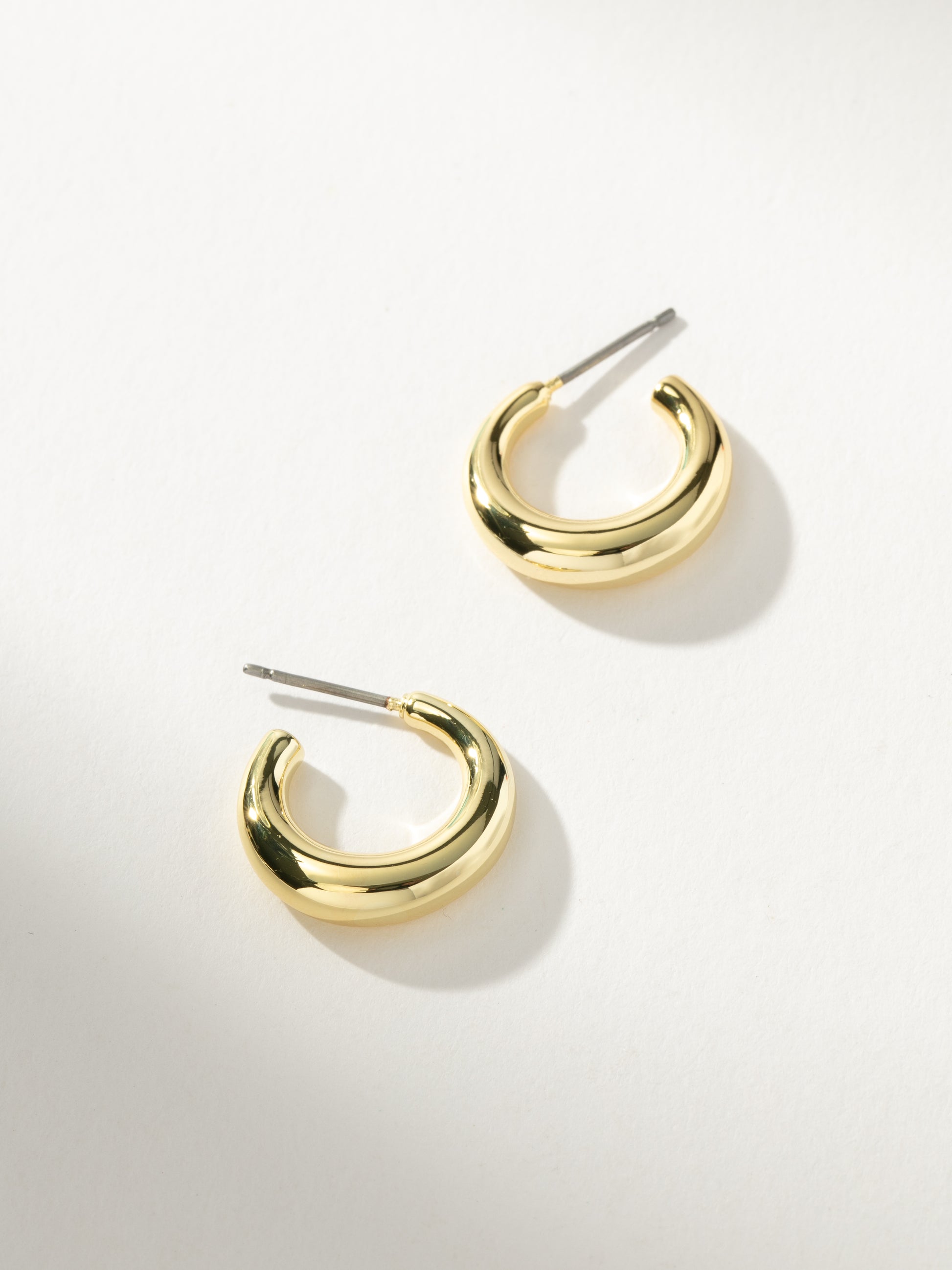 Good Looking Dome Hoop Earrings in Gold Uncommon James