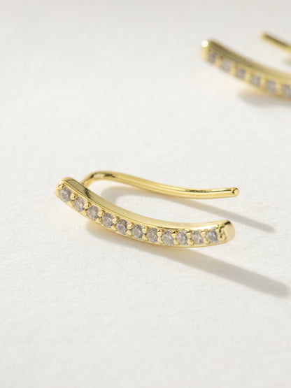 ["Pavé Bar Ear Climber ", " Gold ", " Product Image ", " Uncommon James"]