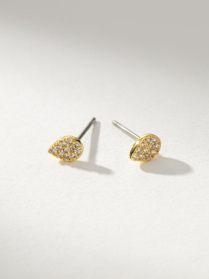 Wishful Pavé Stud Earrings | Gold | Product Image | Uncommon James