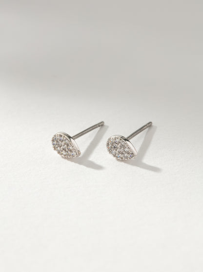 ["Wishful Pavé Stud Earrings ", " Silver ", " Product Image ", " Uncommon James"]