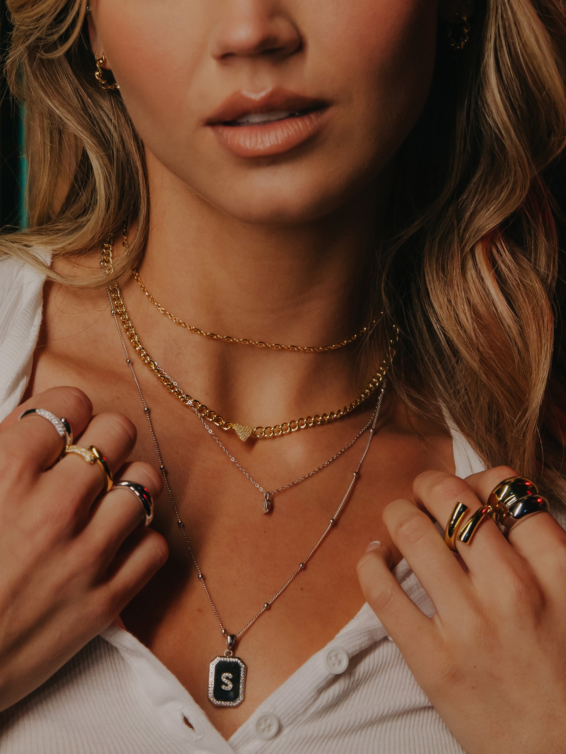 Eclectic Chain Necklace | Gold | Campaign Image | Uncommon James