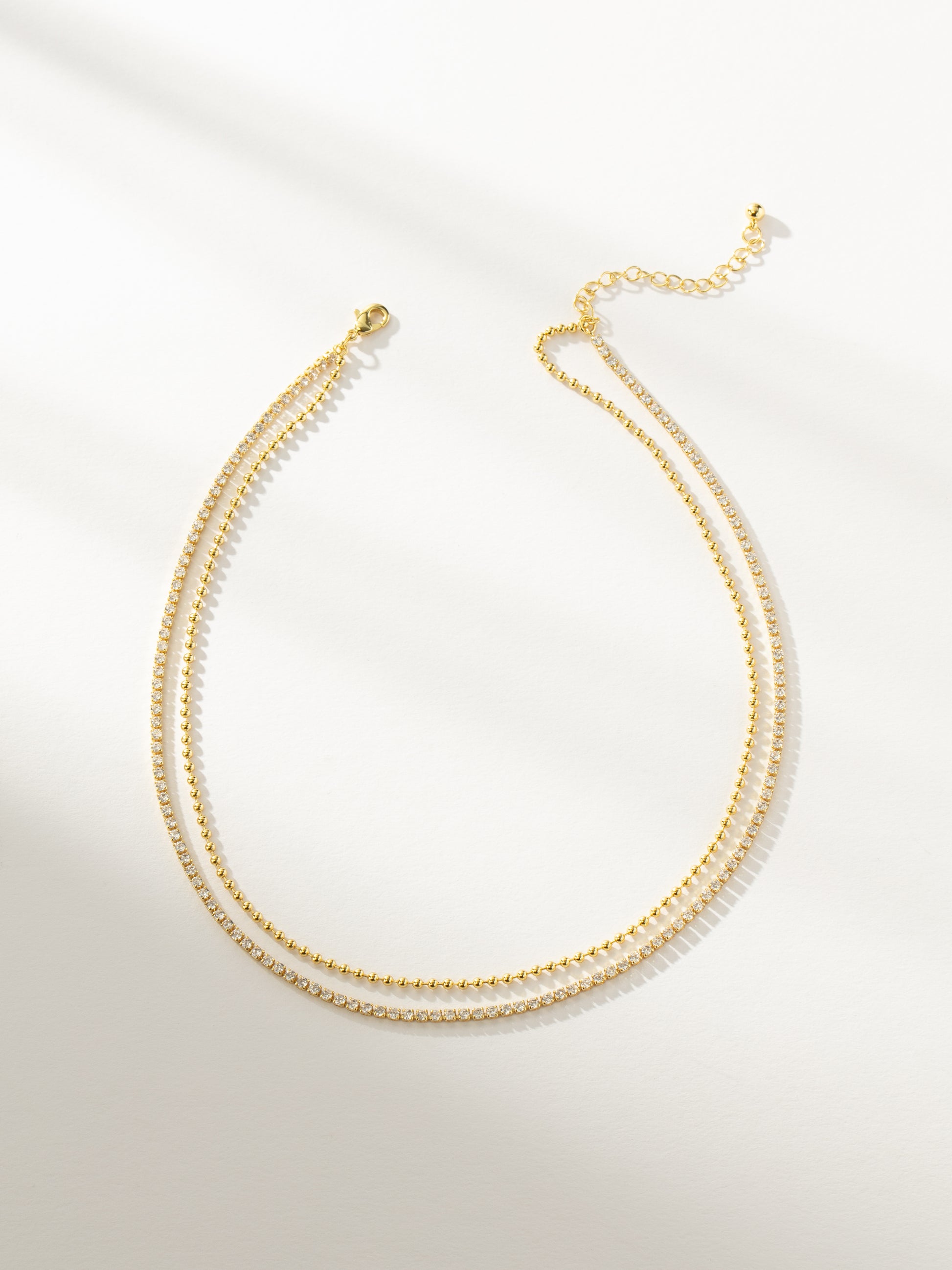 Happy Hour Layered Tennis Necklace | Gold | Product Image | Uncommon James