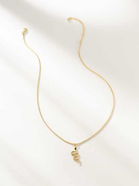 Snake Pendant Necklace | GOLD | Product Image | Uncommon James