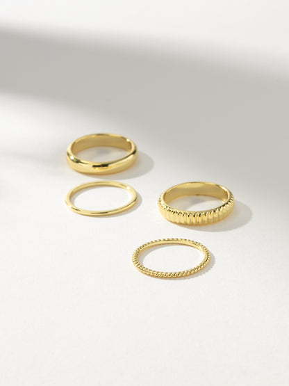 Total Package Ring Stack (Set of 4) | GOLD | Product Image | Uncommon James