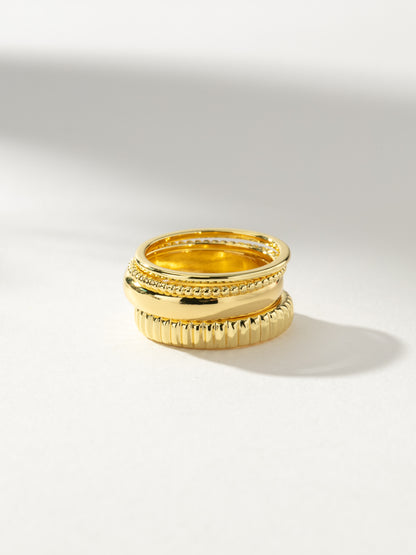 ["Total Package Ring Stack (Set of 4) ", " GOLD ", " Product Image ", " Uncommon James"]