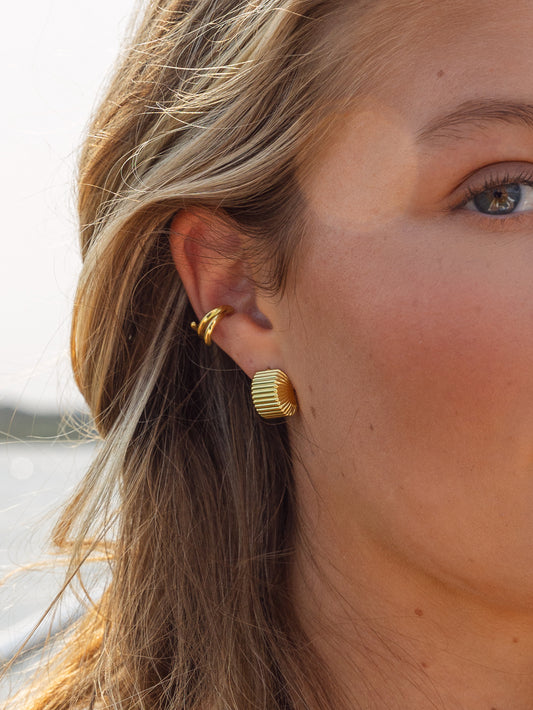 Stay Wild Ear Cuff | Gold | Model Image | Uncommon James