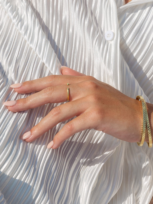 Bittersweet Open Ring | Gold | Lifestlye Image | Uncommon James