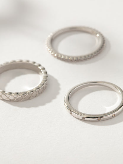 Glamour Girl Ring Stack (Set of 3)