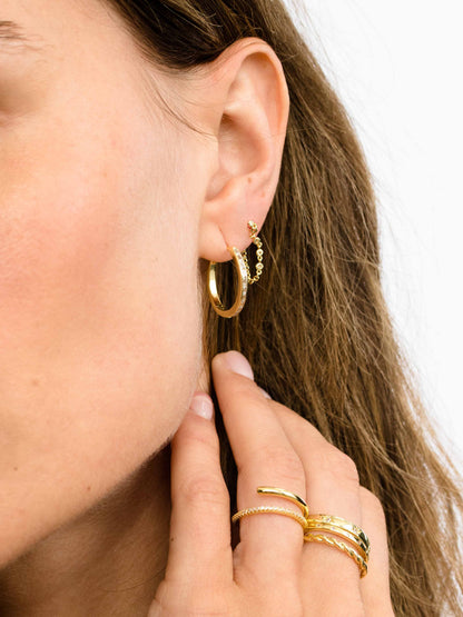 Easy Street Chain Earrings | Gold | Model Image | Uncommon James
