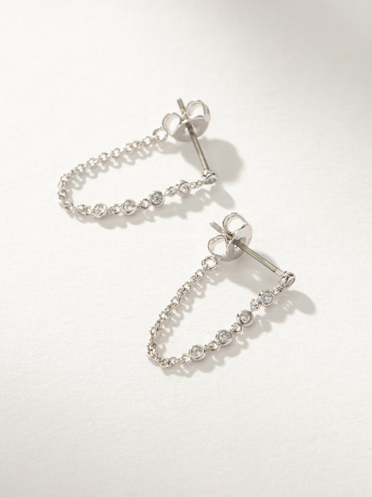 Easy Street Chain Earrings | Silver | Product Image | Uncommon James