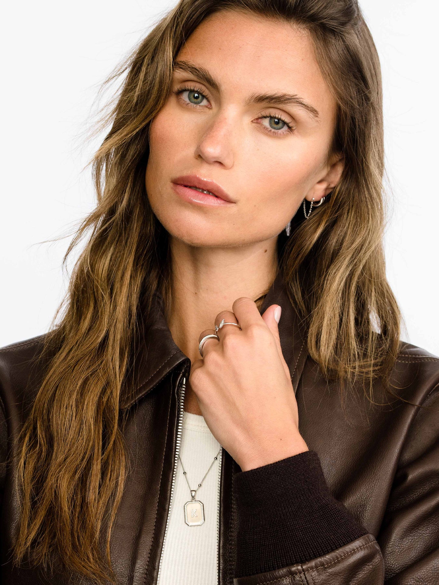 Easy Street Chain Earrings | Silver | Model Image | Uncommon James