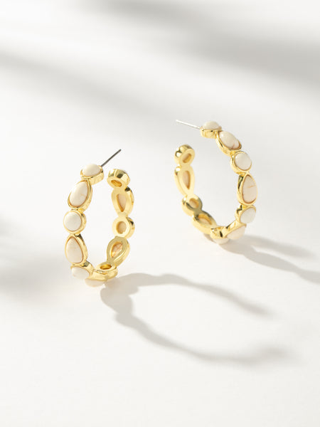 アクセサリー FORSOMEONE HOOP EARRING GOLD Force Of Nature Statement Hoop Earrings in Gold | Uncommon James
