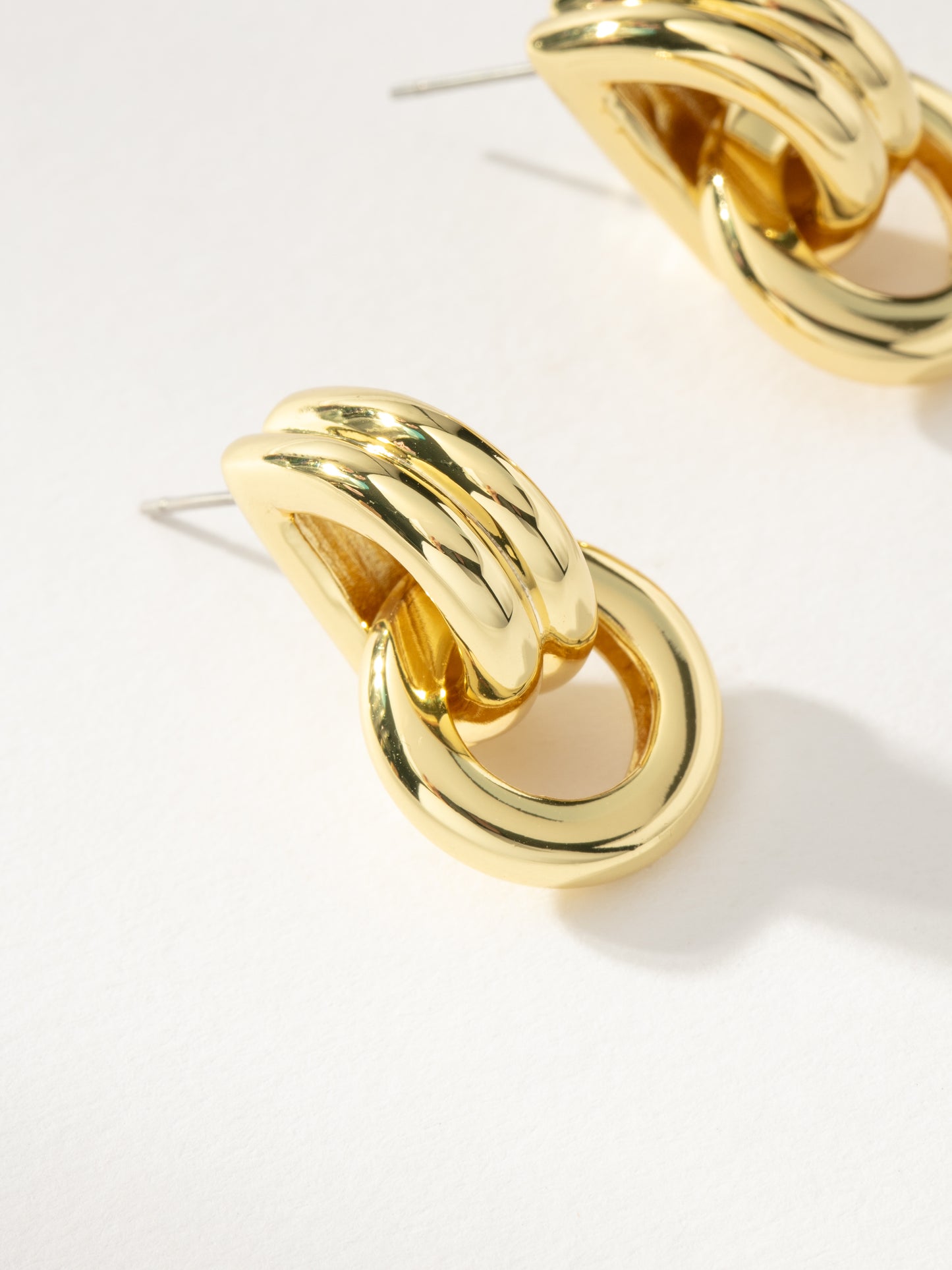 Knotted Hoop Earrings | Gold Small | Product Image | Uncommon James