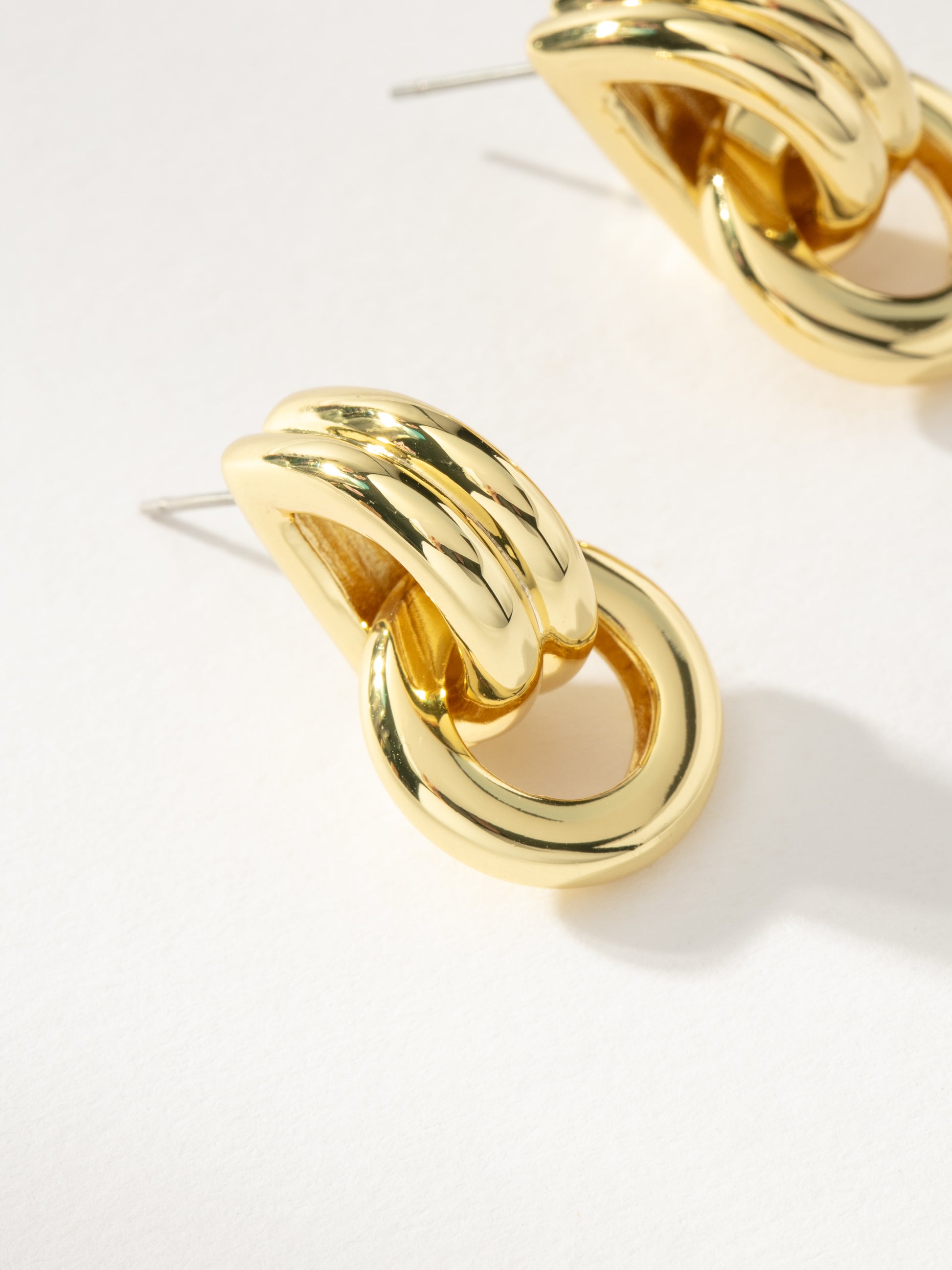 Knotted Hoop Earrings | Gold Small | Product Image | Uncommon James