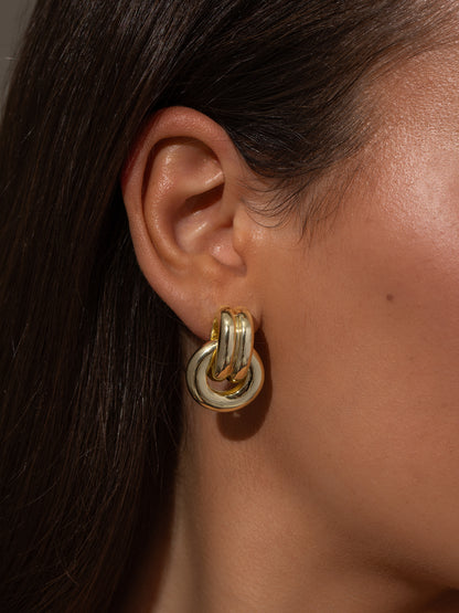 Knotted Hoops | Gold Large | Model Image | Uncommon James