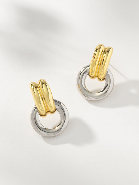 Knotted Hoop Earrings | Mixed Metal | Product Image | Uncommon James