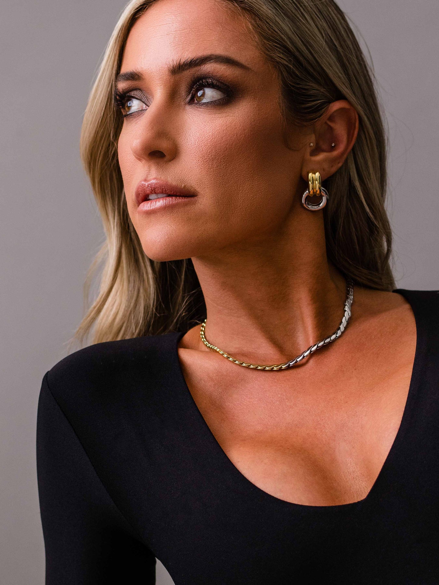 Knotted Hoops | Mixed Metal Medium | Campaign Image | Uncommon James