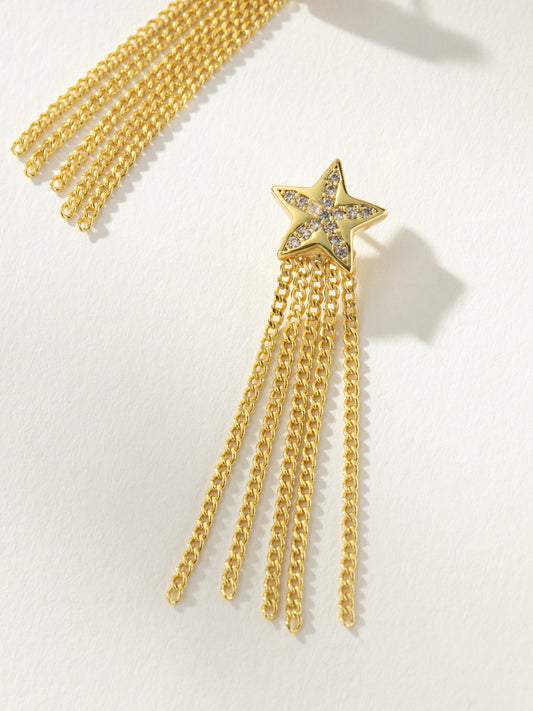 Shooting Star Statement Earrings | Gold | Product Image | Uncommon James