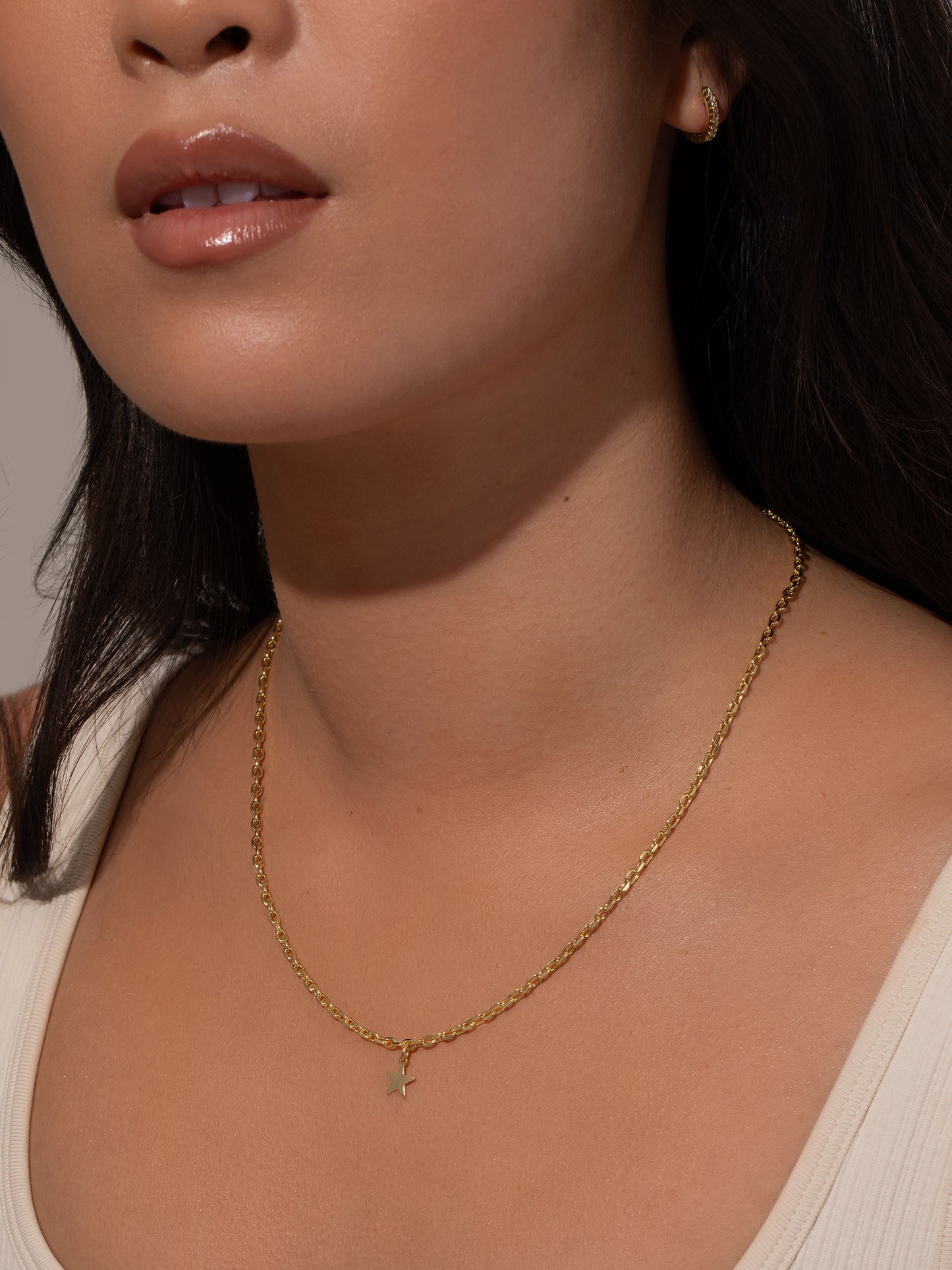 Starlight Necklace | Gold | Model Image | Uncommon James