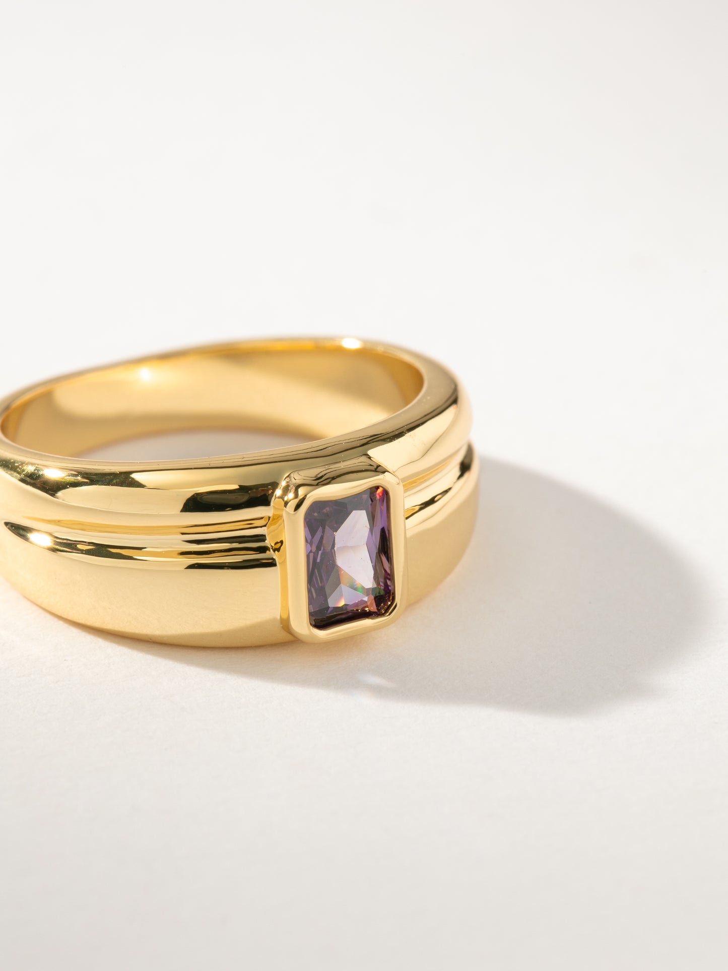 Birthstone Ring | Gold February | Product Image Detail | Uncommon James