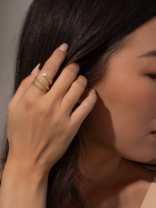 In A Spiral Ring | Gold | Model Image | Uncommon James