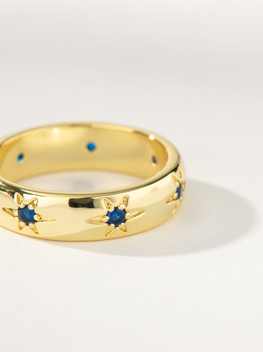 Navy Star Ring | Gold | Product Image | Uncommon James