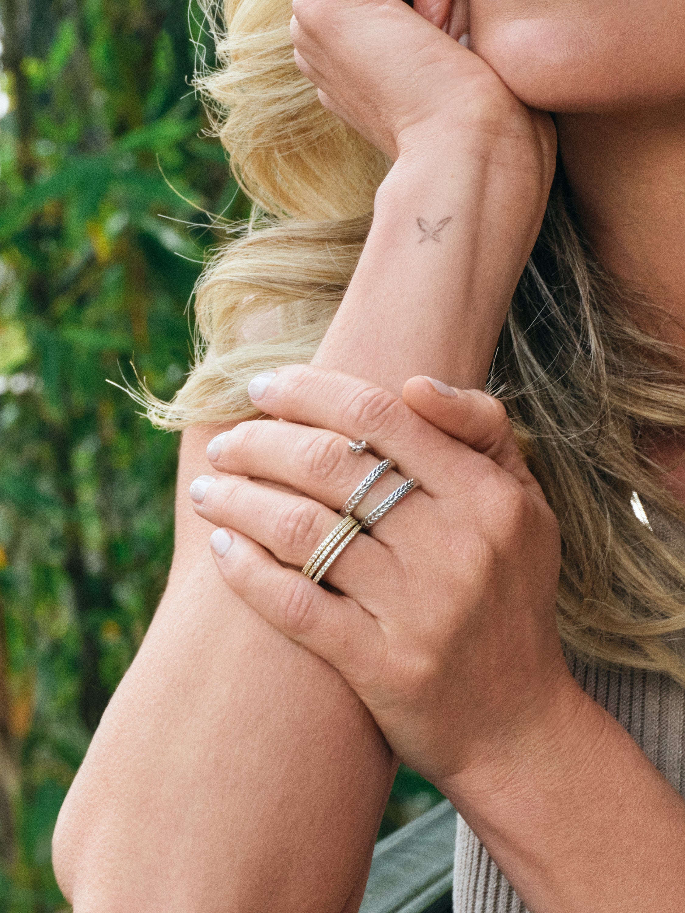 Gold High Shine Ring Stack of 3 | Layered Ring Set | Uncommon James