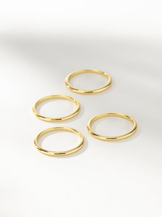 Simple Band Ring Stack (Set of 4) | Gold | Product Image | Uncommon James