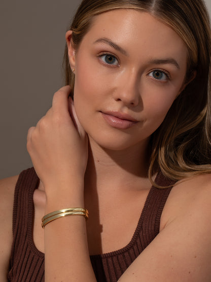 ["Daily Dose Bracelet (Set of 2) ", " Gold ", " Model Image ", " Uncommon James"]