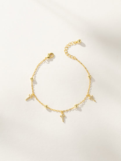 Higher Shine Cross and Chain Bracelet | Gold | Product Image | Uncommon James