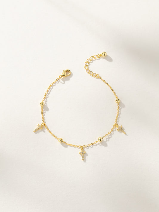 Higher Shine Cross and Chain Bracelet | Gold | Product Image | Uncommon James